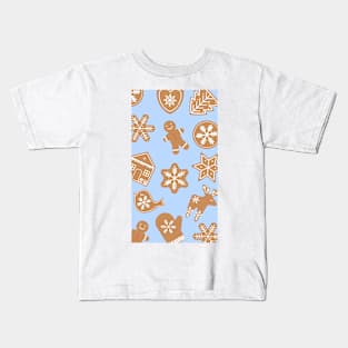 Gingerbread Cookie Pattern Kids T-Shirt